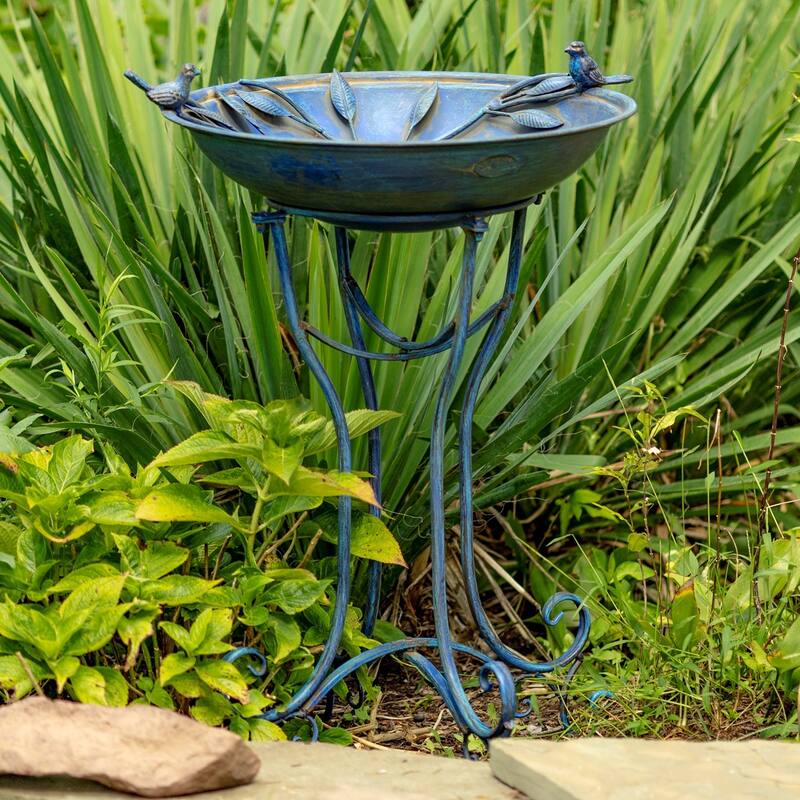 Two Birds Iron Birdbath