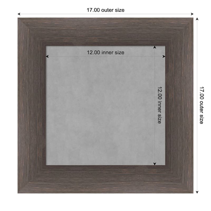 Amanti Art Hardwood Chocolate Framed Magnetic Board - Board Size 12x12