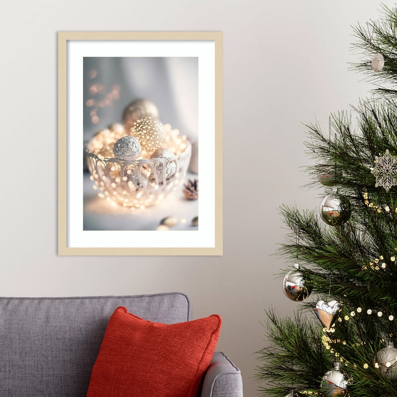 Grey Bowl Still life by Treechild Wood Framed Wall Art Print
