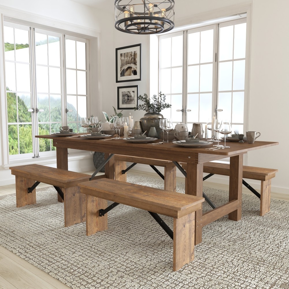 Lancaster dining table and sales bench set