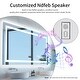 preview thumbnail 9 of 12, XXL Digital Displays Mirror with Bluetooth and Lights LED Makeup Mirror Dimmable 3 Modes - 47.24x23.62''