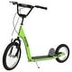 preview thumbnail 1 of 6, Aosom Youth Scooter Kick Scooter for Kids 5+ with Adjustable Handlebar 16" Front and 12" Rear Dual Brakes Inflatable Wheels Green