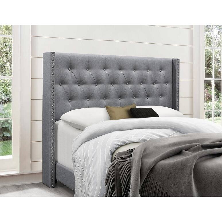Brady Upholstered Tufted Wingback Panel Bed