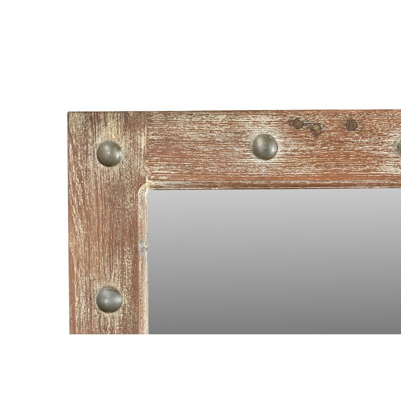 Wood Windowpane Accent Mirror