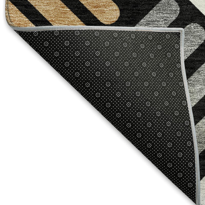Machine Washable Indoor/ Outdoor Modern Weave Chantille Rug