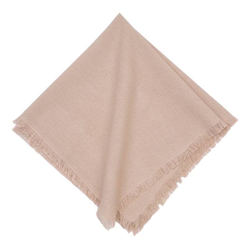 Frayed Sand Napkin Set of 6 - Beige