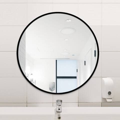 20 in. Round Framed Wall Mounted Bathroom Vanity Mirror