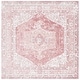 preview thumbnail 2 of 1, SAFAVIEH Layla Ramzia Shabby Chic Farmhouse Rug 3' Square - Ivory Grey/Pink - Square