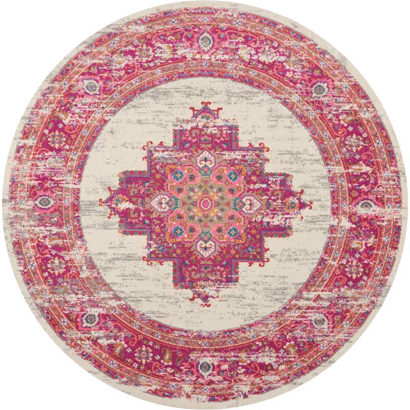 Porch & Den Dobbin Vintage Persian Medallion Farmhouse Area Rug