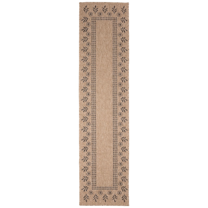 Liora Manne Sahara Block Print Border Indoor/Outdoor Rug