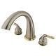 preview thumbnail 7 of 5, Milano 3-Hole Deck Mount Roman Tub Faucet Brushed Nickel/Polished Brass