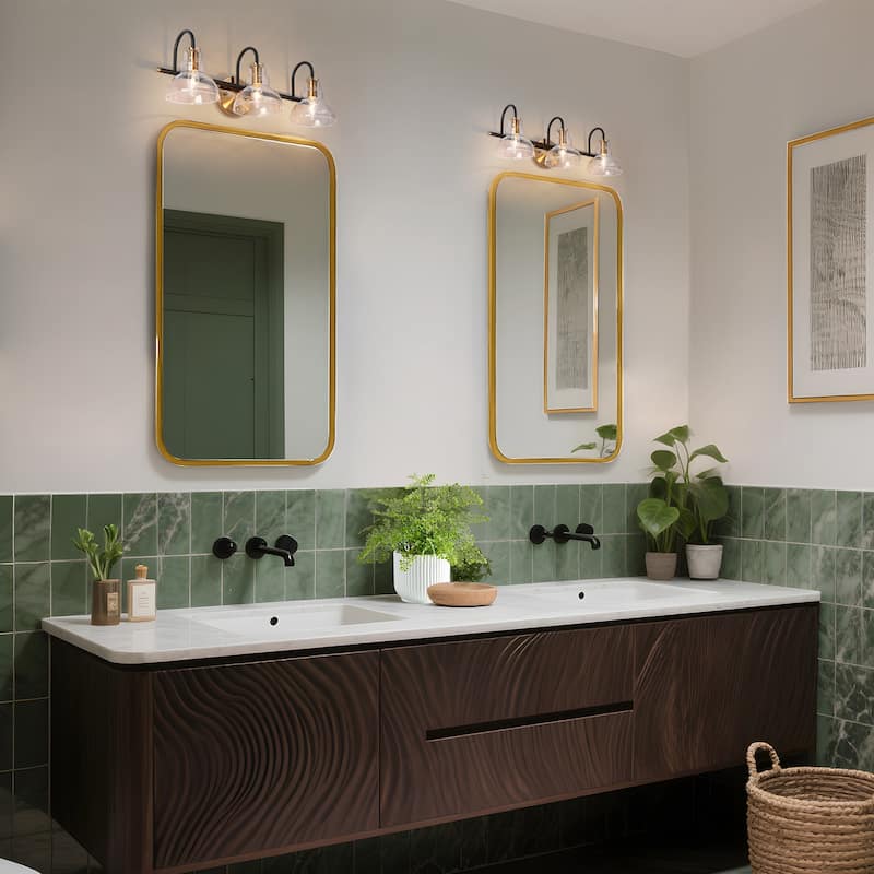 Modern 1/2/3/4 Lights Black Gold Bathroom Vanity Light Fixture Farmhouse Wall Sconce Light for Bathroom
