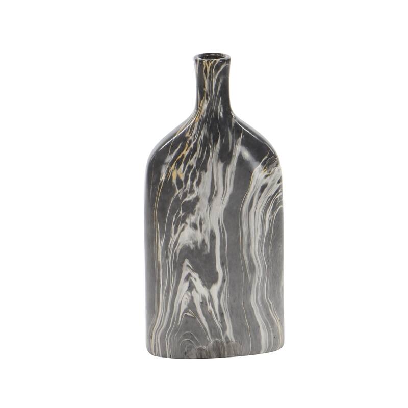 Ceramic Faux Marble Decorative Vase - Set of 3 Gray - Roche River Decor