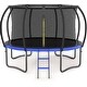 preview thumbnail 7 of 5, 12FT Outdoor Big Trampoline with Inner Safety Enclosure Net, Ladder and PVC Spring Cover Padding