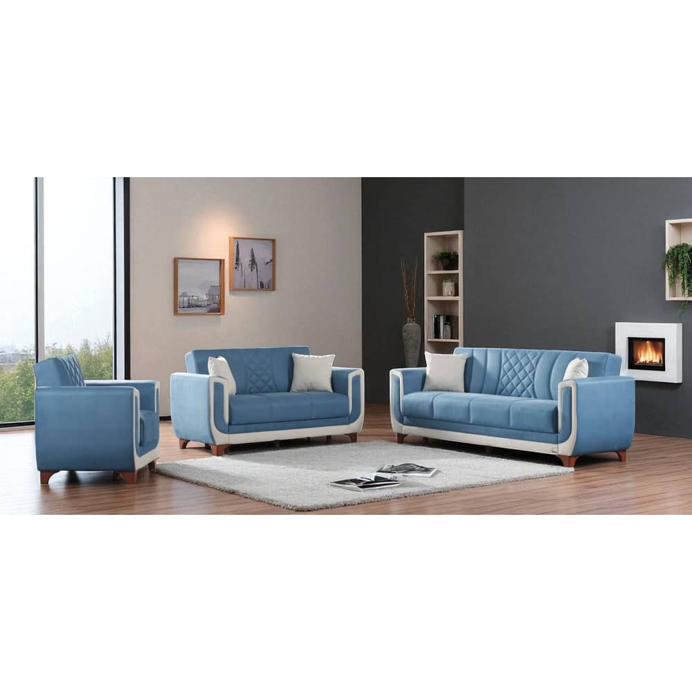 Goldera 3 Pieces Living Room Sets 1 Sofa 1 Loveseat 1 Chair