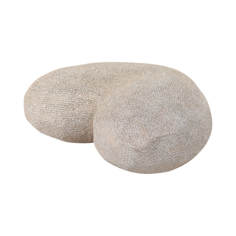 Modern Stone Ceramic Geometric Heart Sculpture
