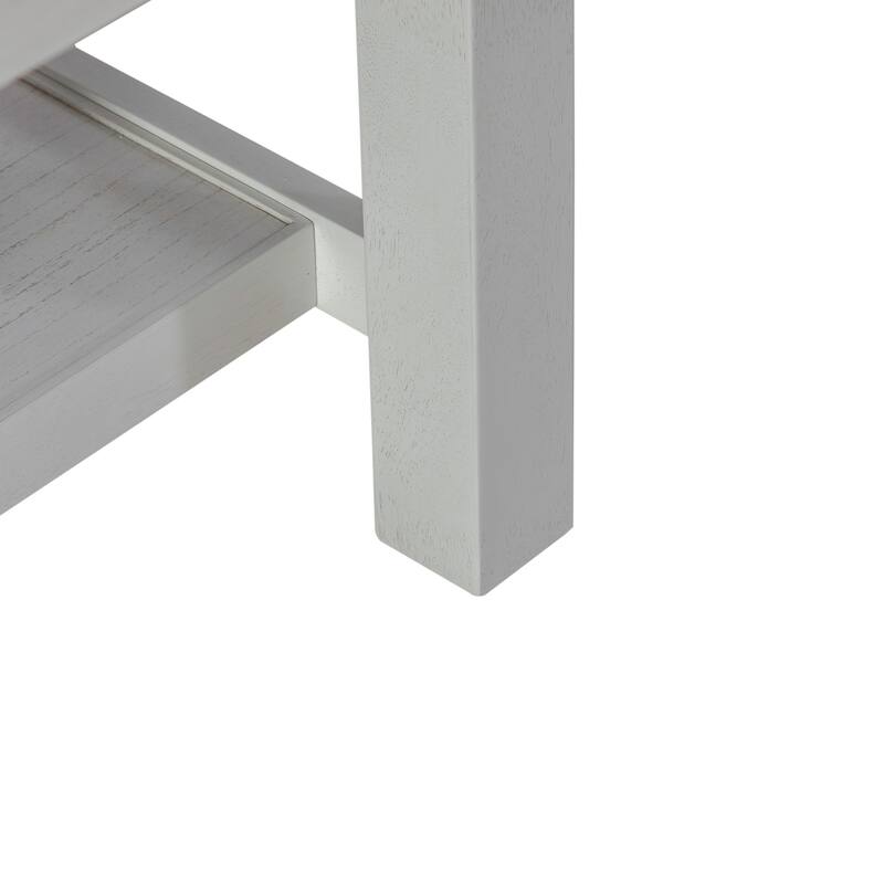 Brook Bay Textured White Carbon Gray Trestle Table Set