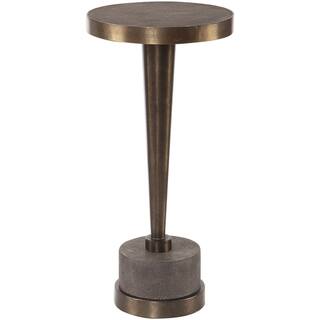 Uttermost Masika 10-1/2" Long Concrete and Metal Accent Table