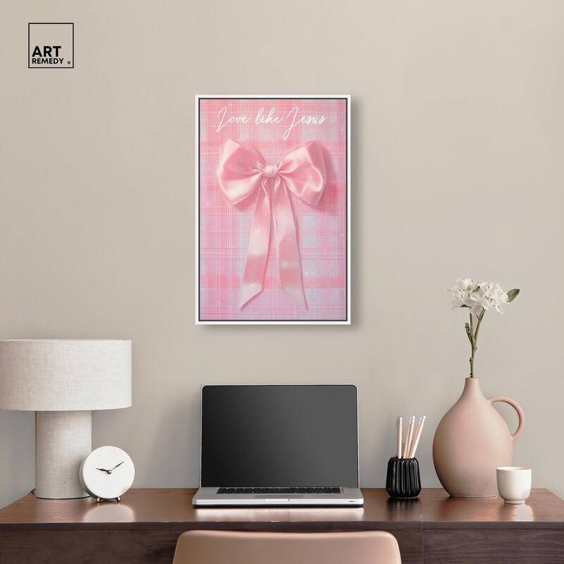 Love Like Jesus Bow Canvas by Art Remedy