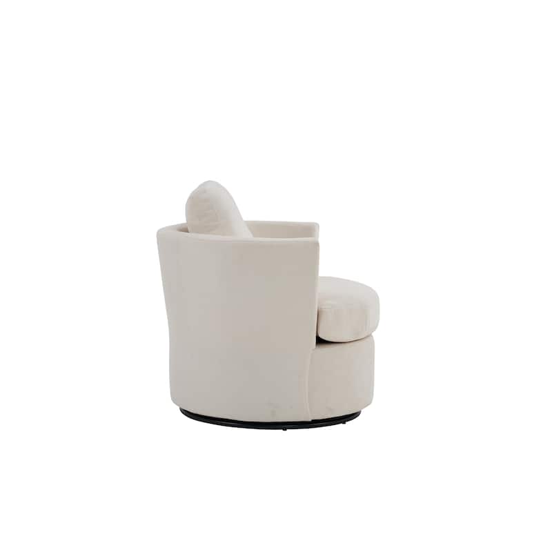 29.5" Polyester Swivel Arm Chair