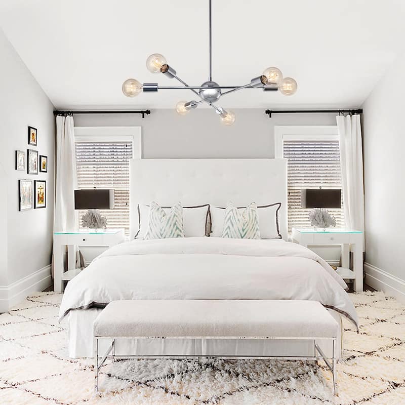 Mid-century Modern 6-light Sputnik Chandelier - Adjustable Arms