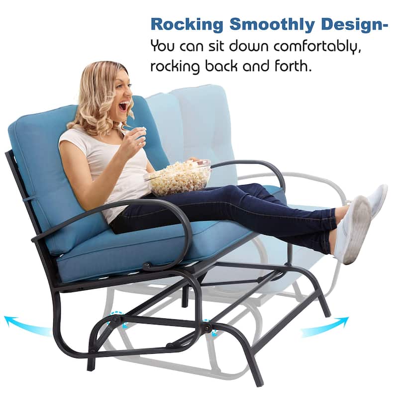 Futzca Outdoor Patio Glider Rocking Bench