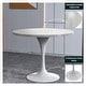 preview thumbnail 21 of 25, Verve Dining Table with a 36" Round Tabletop in White Steel Pedestal