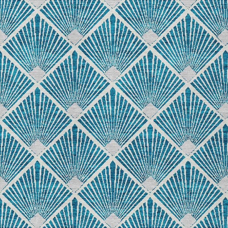 HomeRoots Geometric Transitional Rectangle Outdoor Rug