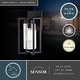 preview thumbnail 2 of 10, VAXCEL Kilbourne 13 in. H 1-Light Black Dusk to Dawn Sensor Outdoor Wall Sconce, Steel, Clear Glass Shade, LED Compatible