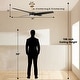 preview thumbnail 18 of 19, 60-in Black Modern ABS 4-Blade Energy Saving DC Motor LED Ceiling Fan with Light and Remote