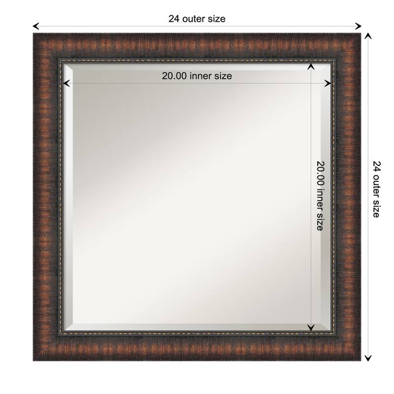 Caleb Brown Beveled Framed Wall Mirror - Caleb Brown - Glass Size 20x20