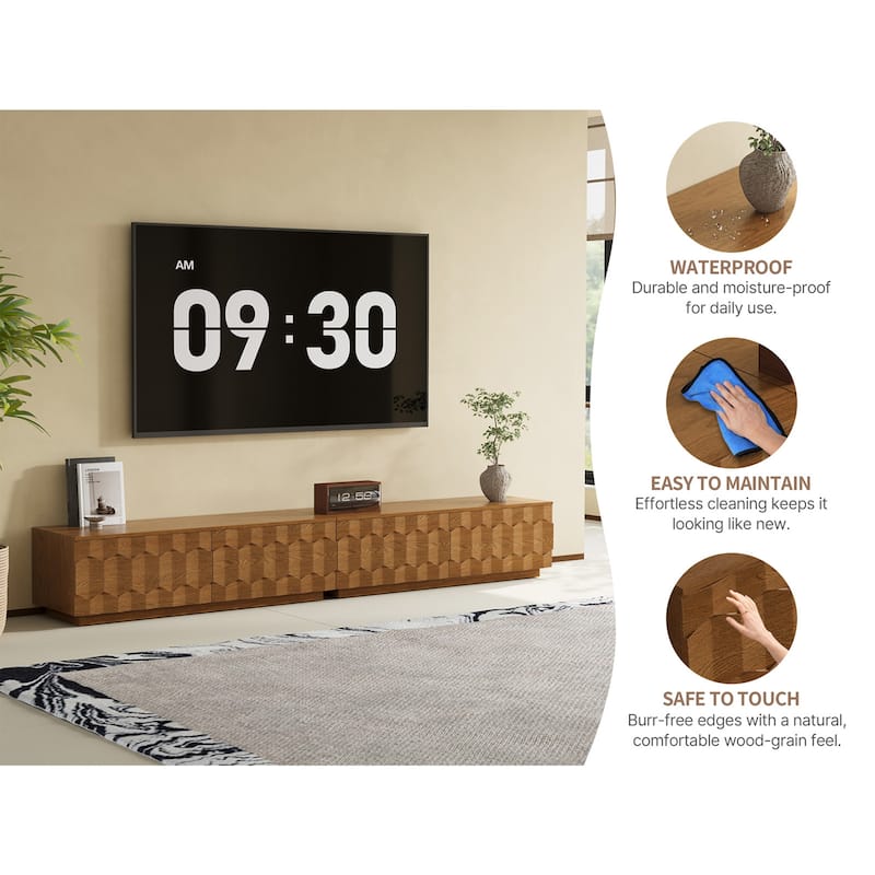 Brown Wood Grain Combination Tv Cabinet