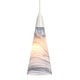 preview thumbnail 1 of 9, Vaxcel Lighting P0409 Milano 4" Wide Mini Pendant with Marble Glass Satin Nickel