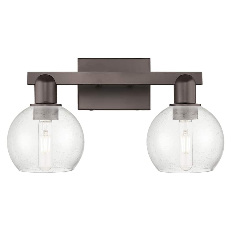 Innovations Lighting 716-2W-10-17 Athens Vanity Athens 2 Light 17" - Oil Rubbed Bronze / Seedy