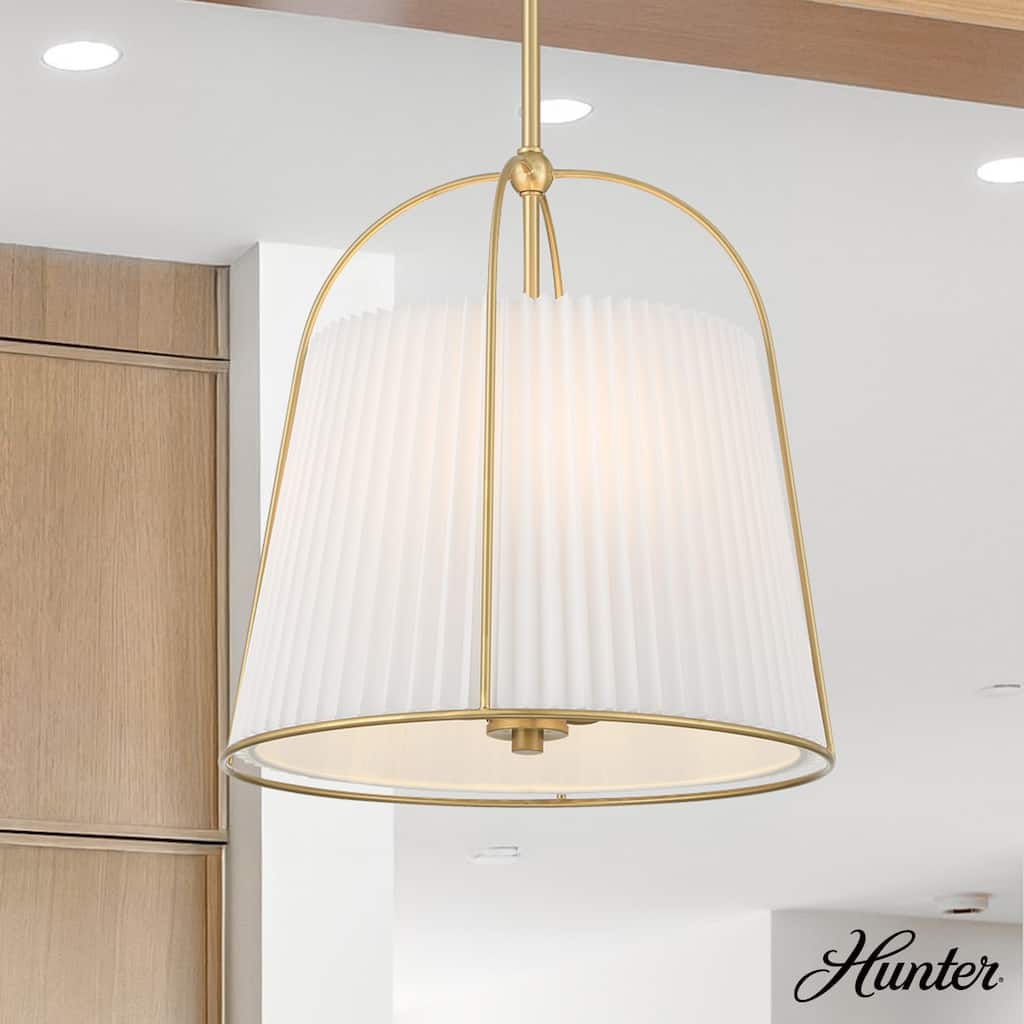 Hunter Atmore Alturas Gold 3 Light Pendant - Modern & Contemporary, Transitional - Kitchen, Dining Room, Entryway