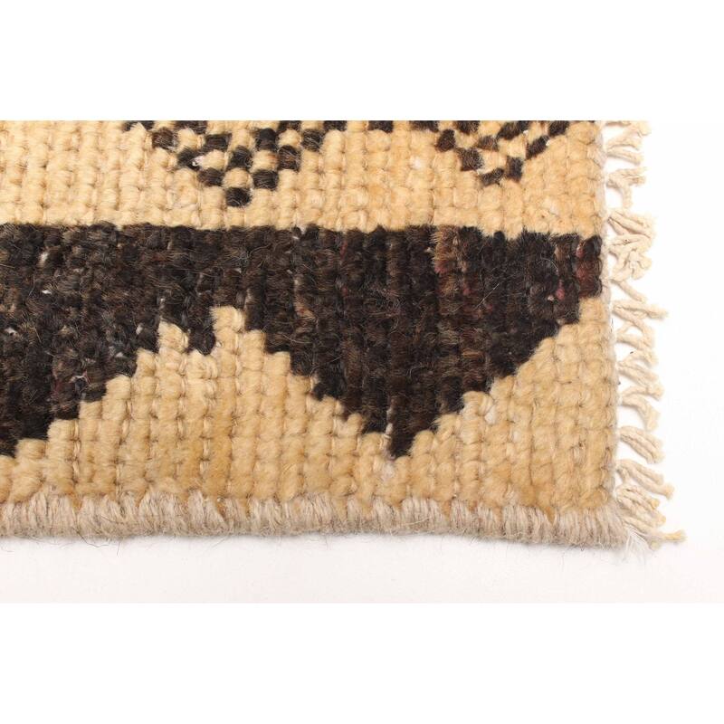 ECARPETGALLERY Hand-knotted Antalya Vintage Beige Wool Rug - 4'4 x 6'2