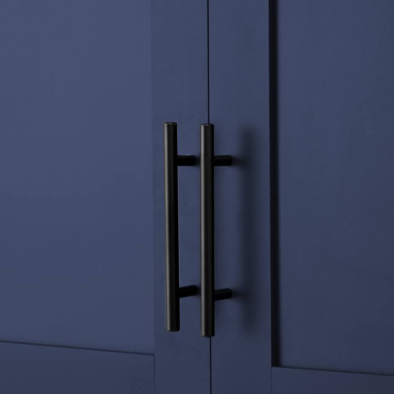 70.9 inch Freestanding Kitchen Cabinet, Tall Storage Cabinet with 4 Doors, 2 Door Shelves, 8 Pull-out Trays and Adjustable Shelf