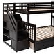 preview thumbnail 6 of 7, Twin-Twin over Full L-Shaped Bunk Bed With 3 Drawers,Desk,Wardrobe