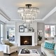 preview thumbnail 7 of 22, Crystal Chandeliers,5-Tier Round Semi Flush Mount Chandelier Light Fixture, Large Contemporary Luxury Ceiling Lighting