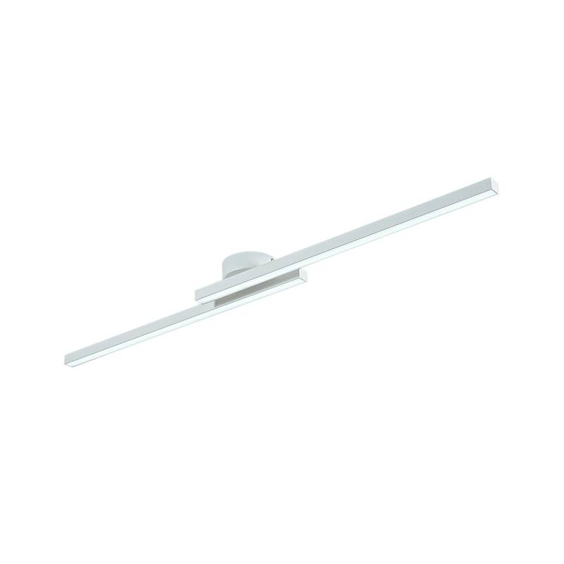 Contemporary 2-Light Black Linear Dimmable LED Vanity Wall Lamp