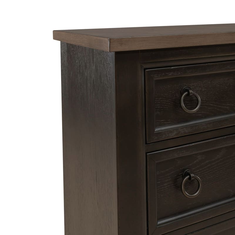 Americana Farmhouse Black 5 Drawer Chest