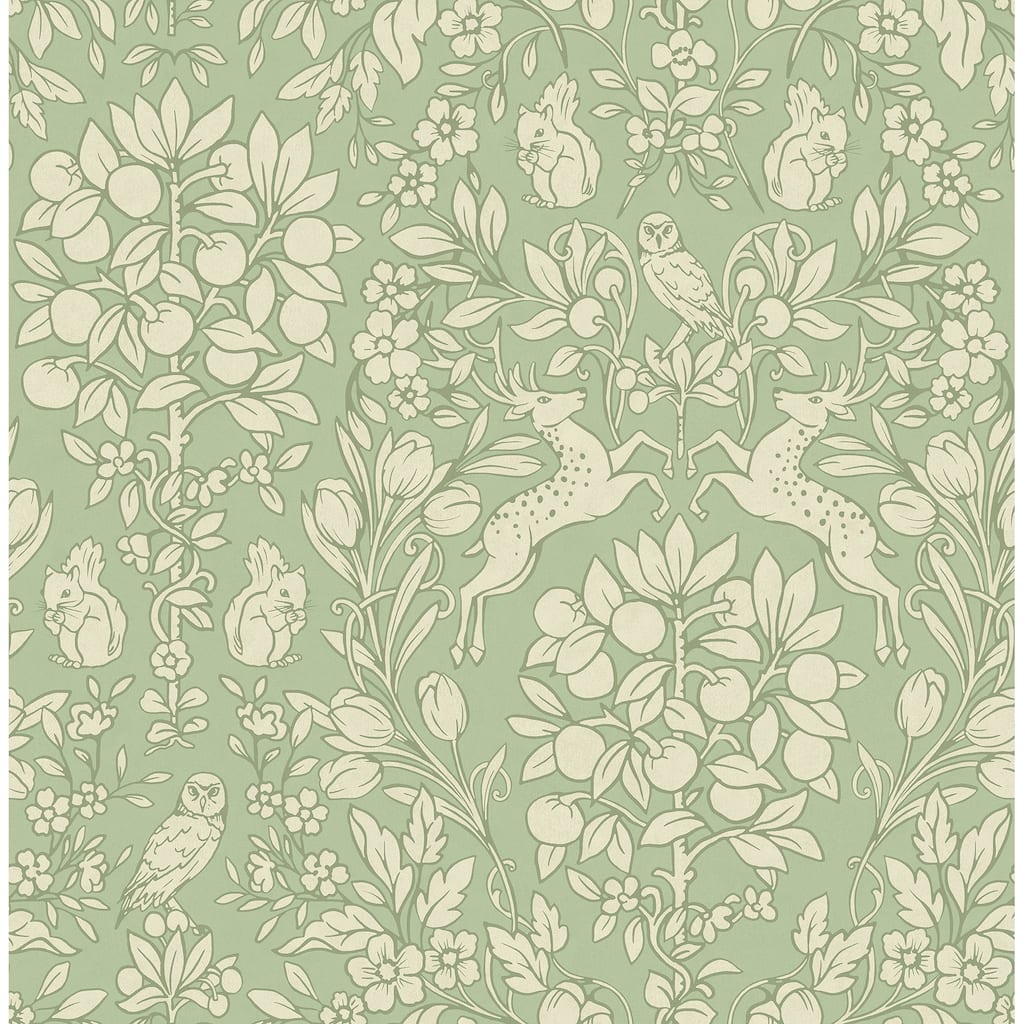 Brewster Richmond Sage Floral Wallpaper