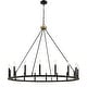 preview thumbnail 8 of 52, Acroma 16 Light 47In Modern Farmhouse Wagon Wheel Chandelier-UL - N/A