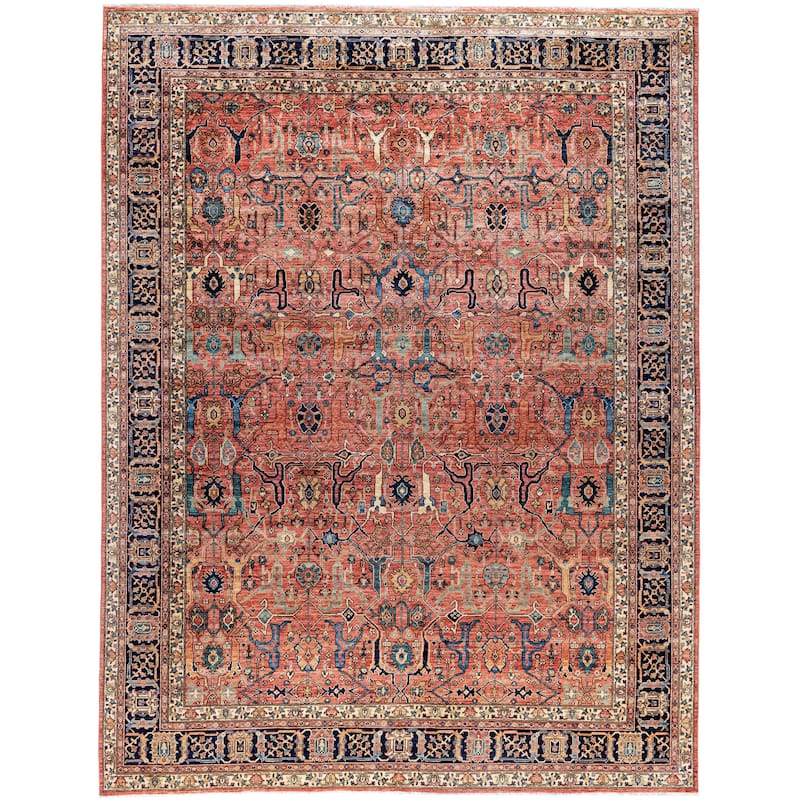 Serapi One-of-a-Kind Hand-Knotted Area Rug - Pink - 9' 0" x 11' 10"