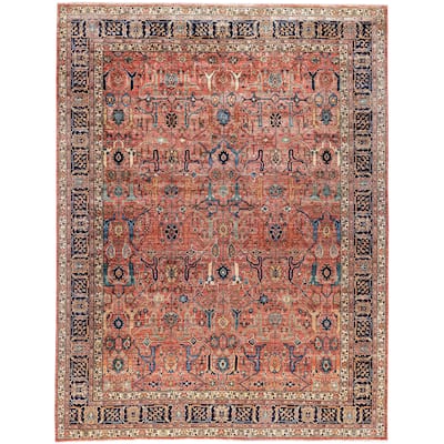 Serapi One-of-a-Kind Hand-Knotted Area Rug - Pink - 9' 0" x 11' 10"