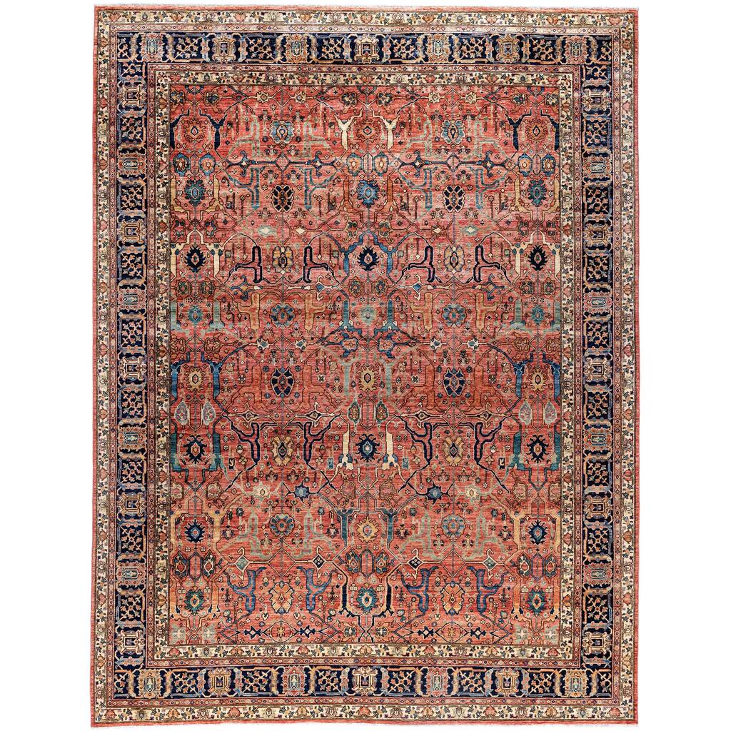 Serapi One-of-a-Kind Hand-Knotted Area Rug - Pink - 9' 0" x 11' 10"