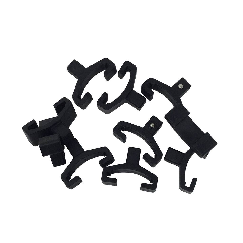 Black Spring Loaded Ball Bearing Socket Replacement Clips for Use with Socket Holder Rails, 10-Piece (1/4-inch)