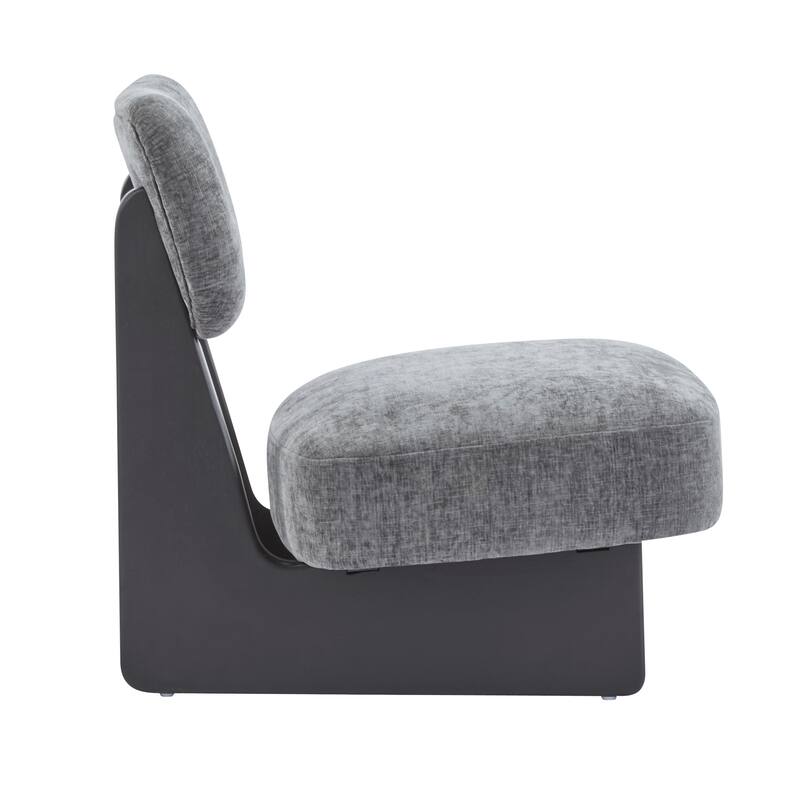 Lounge Armless Accent Chair with Wood Frame, Set of 2