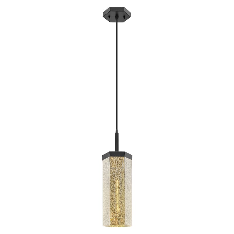 Innovations Lighting Downtown Urban - Blakeley - 1 Light 5" Cord Hung Pendant - Matte Black/Mercury Shade