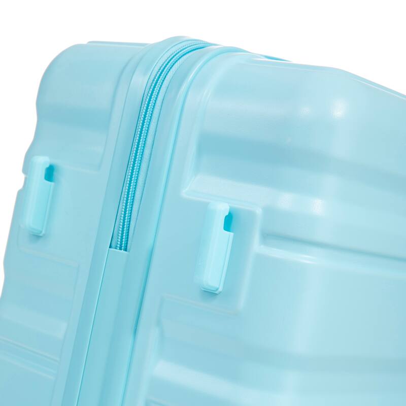 3 pcs/set in ABS Spinner Wheel Luggage, Carry on Suitcase, Matching Color, Combination Lock (Purple)